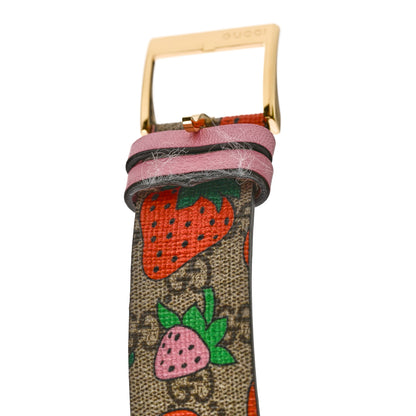 Gucci Stainless Steel Canvas 38mm G-Timeless GG Supreme Strawberry Quartz Watch Brown 5 of 6