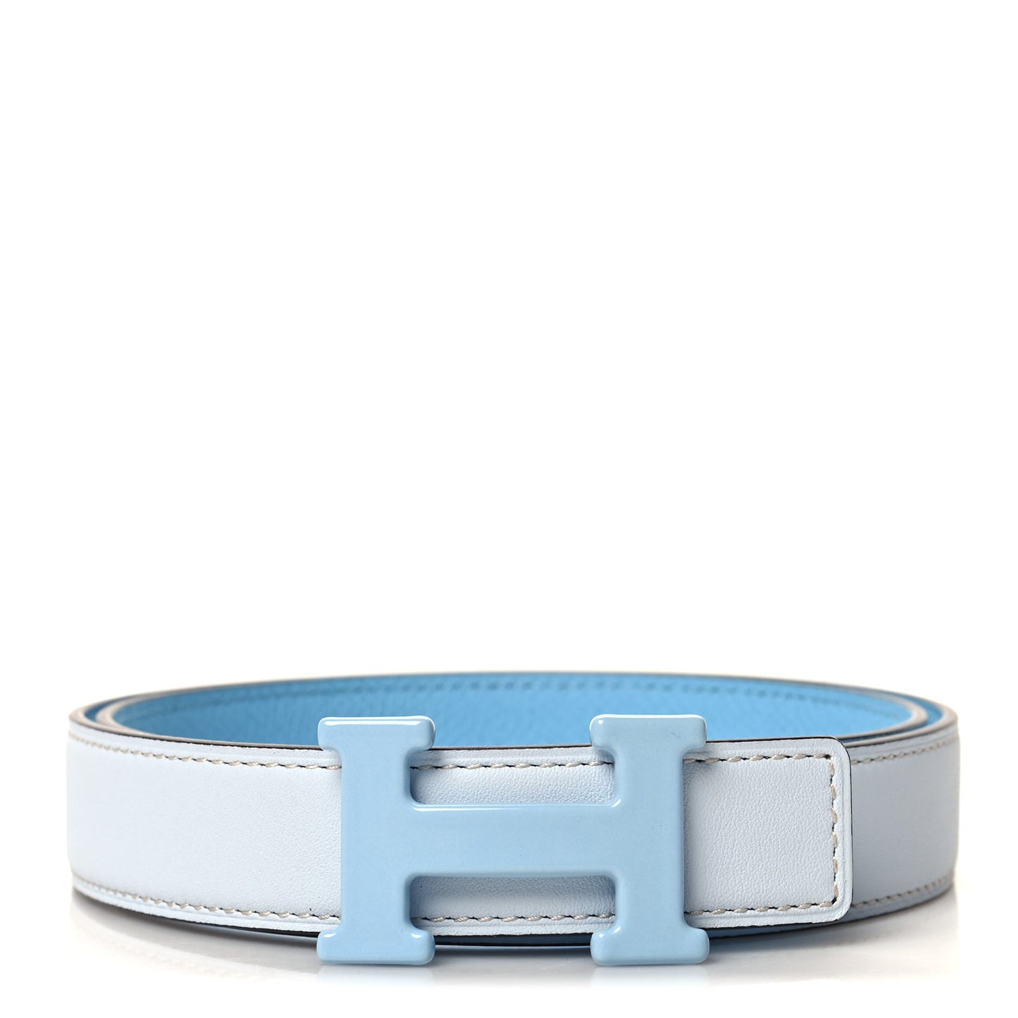Epsom Swift Enamel 24mm Belt 70 28 Bleu Brume Celeste