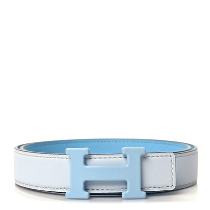 Hermes Epsom Swift Enamel 24mm Belt 70 28 Bleu Brume Celeste 1 of 6