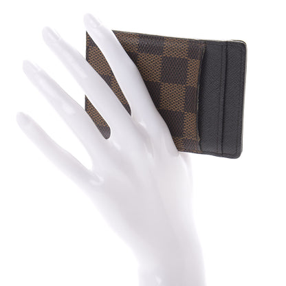 Louis Vuitton Damier Ebene Pince Card Holder Bill Clip 2 of 8