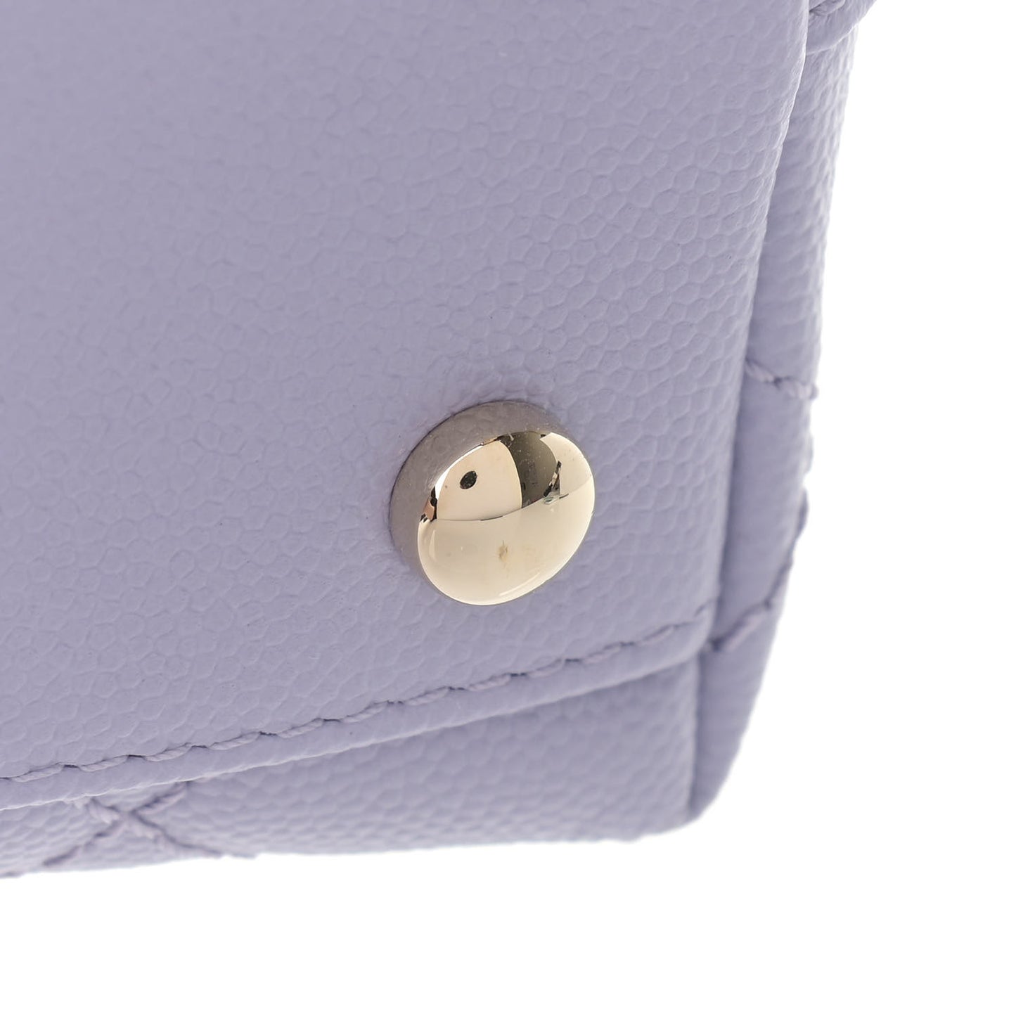 Caviar Quilted Mini Coco Handle Flap Light Purple