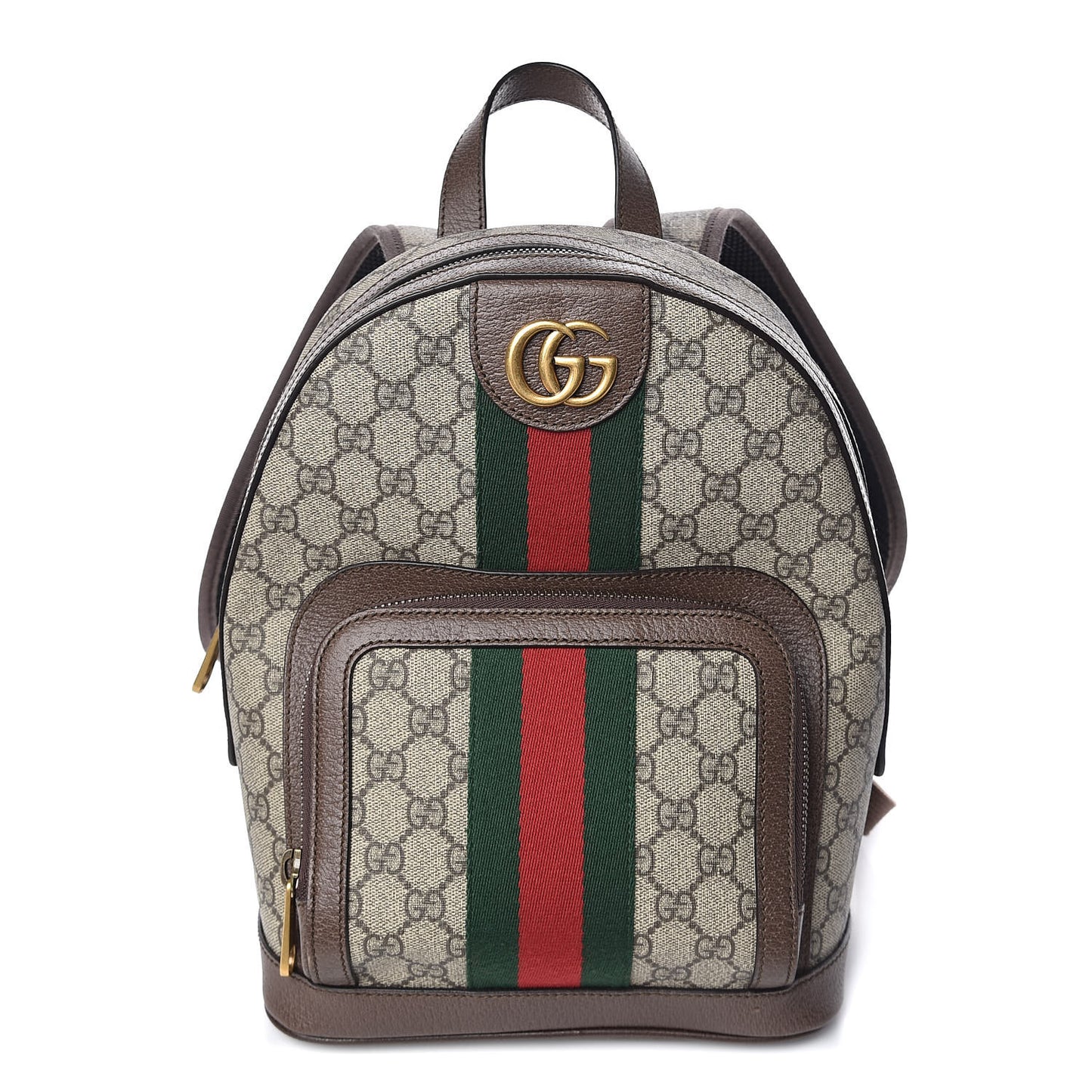 GG Supreme Monogram Calfskin Web Small Ophidia Day Backpack Beige Ebony New Acero