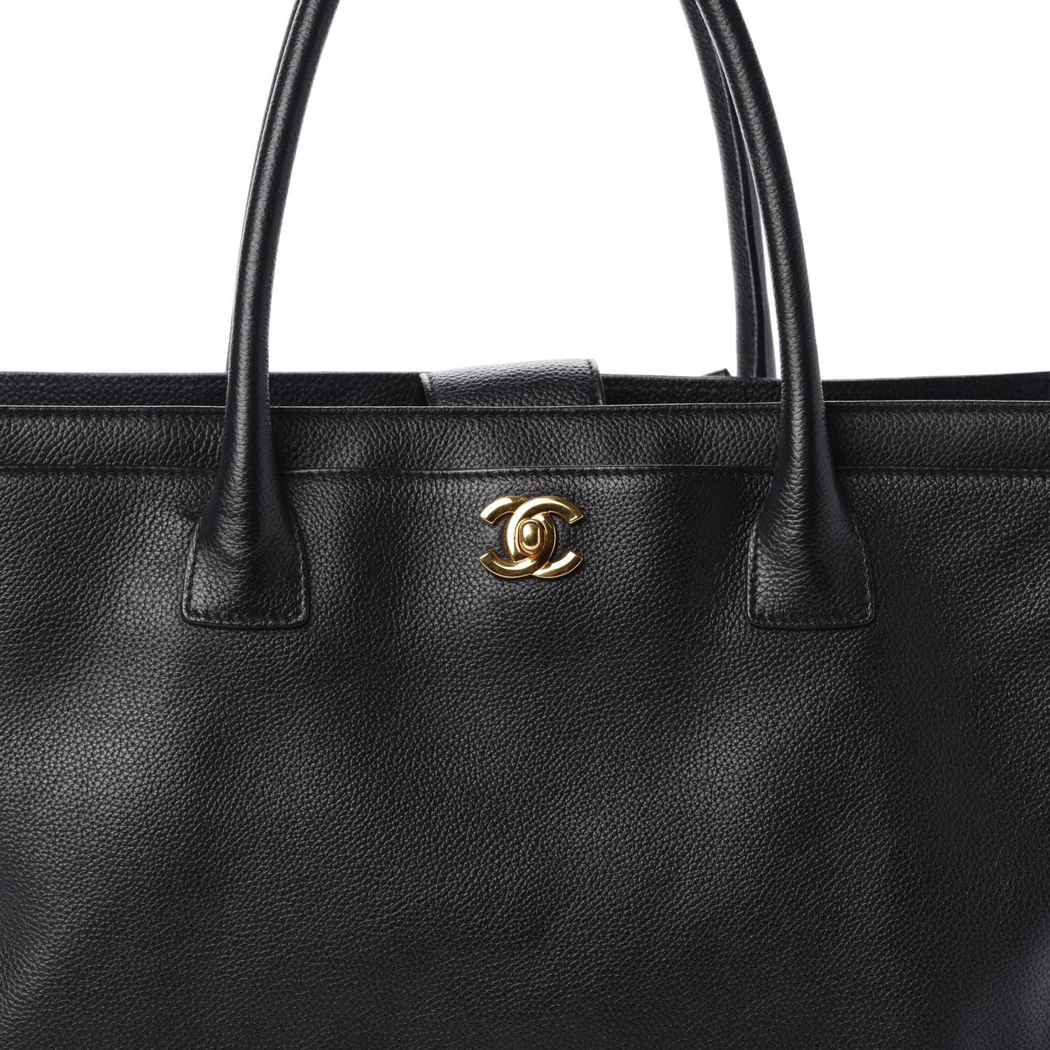 Chanel Calfskin Cerf Executive Shopper Tote Black 8 of 10