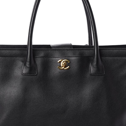 Chanel Calfskin Cerf Executive Shopper Tote Black 8 of 10