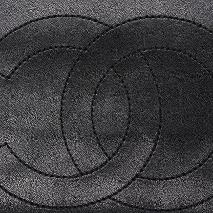 Chanel Sheepskin Quilted Vintage Mademoiselle Flap Blue Black 14 of 17