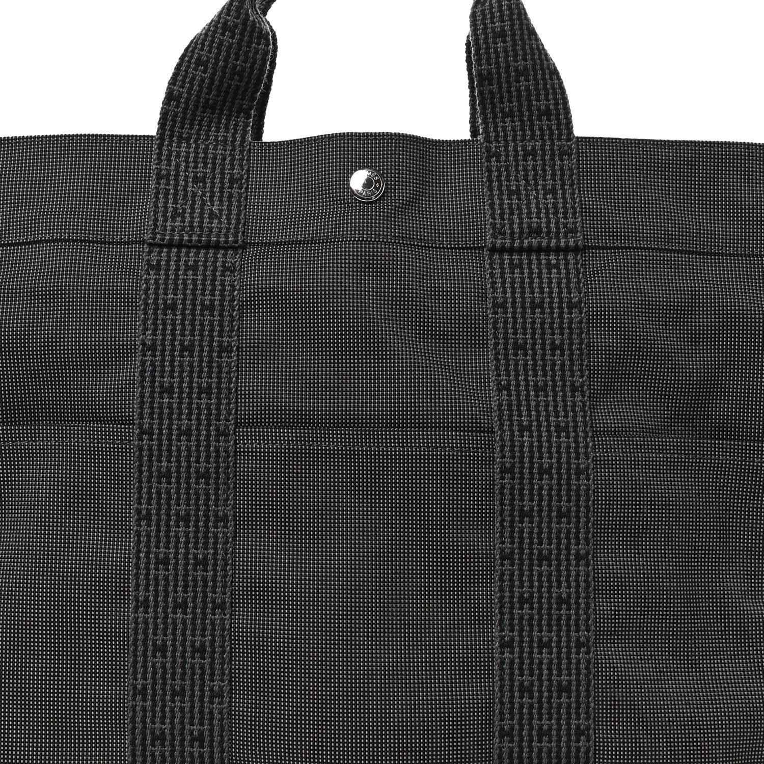 Hermes Canvas Herline MM Tote Grey 7 of 9
