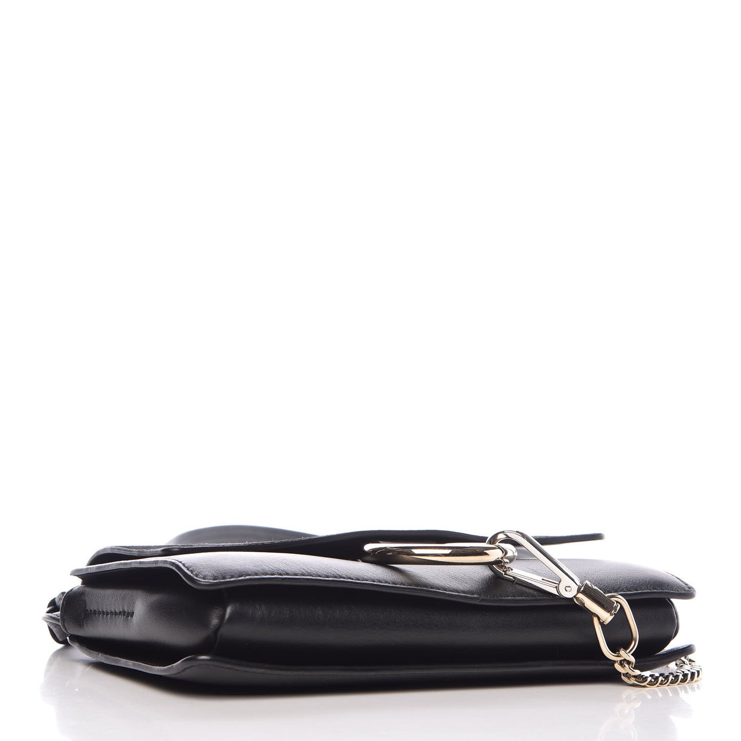 Suede Calfskin Small Faye Shoulder Bag Black
