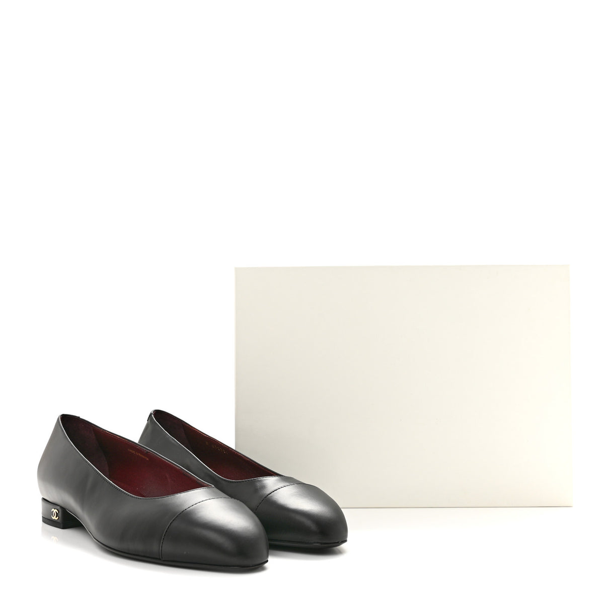 Chanel Lambskin Cap Toe CC Uniform Ballerina Flats 41 Black 12 of 12