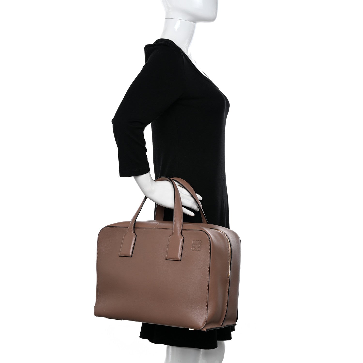 Loewe Calfskin Goya Weekender Bag Brown 2 of 12