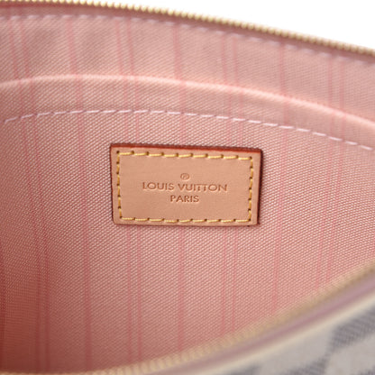 Louis Vuitton Damier Azur Neverfull MM GM Pochette Rose Ballerine 11 of 16