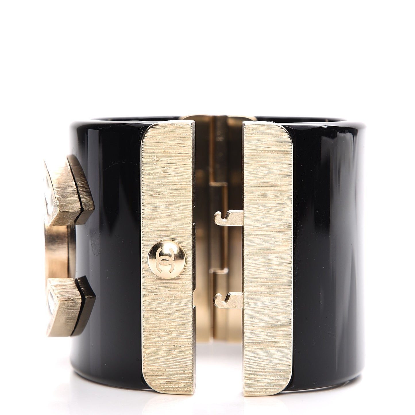 Resin Quilted CC Cuff Black Gold