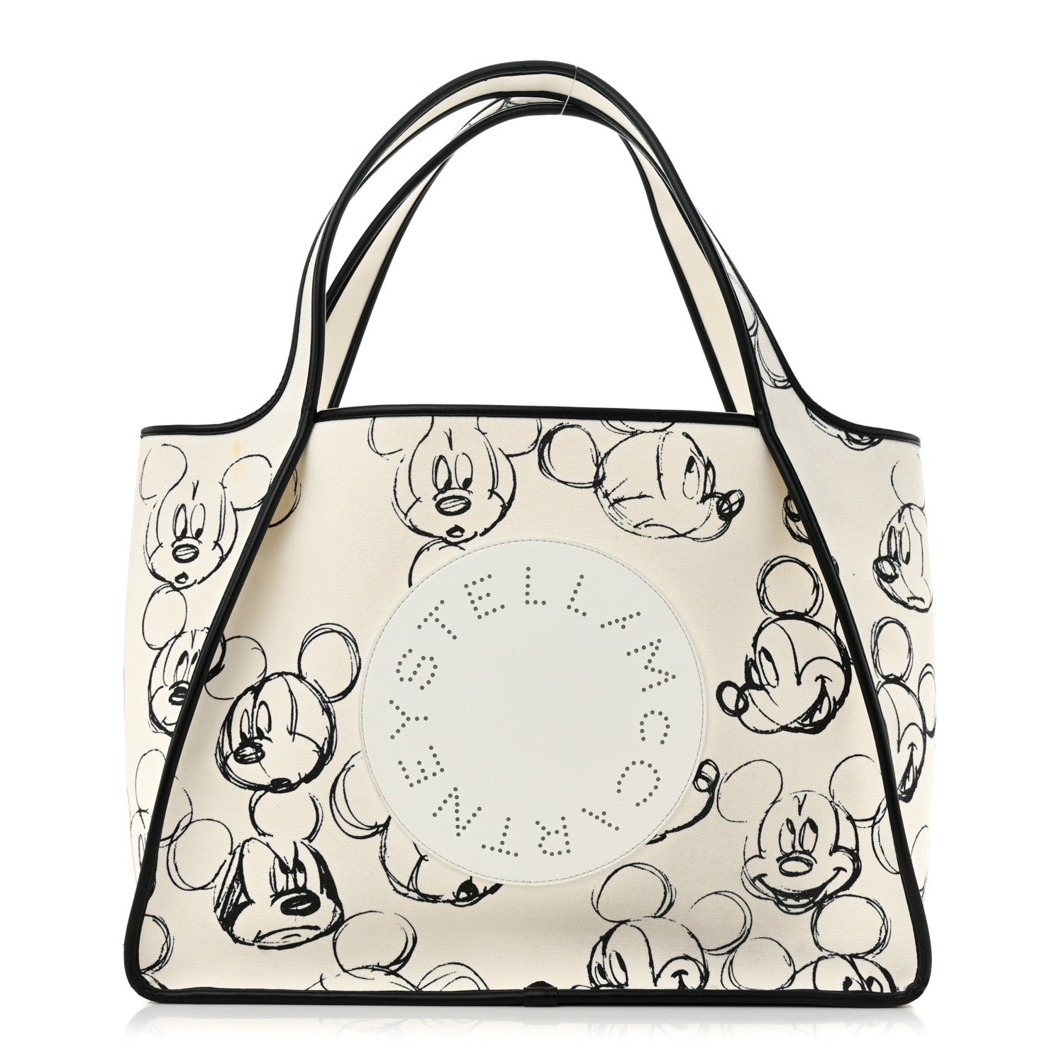 Stella McCartney X DISNEY Canvas Mickey Mouse East West Perforated Tote White 1 of 14
