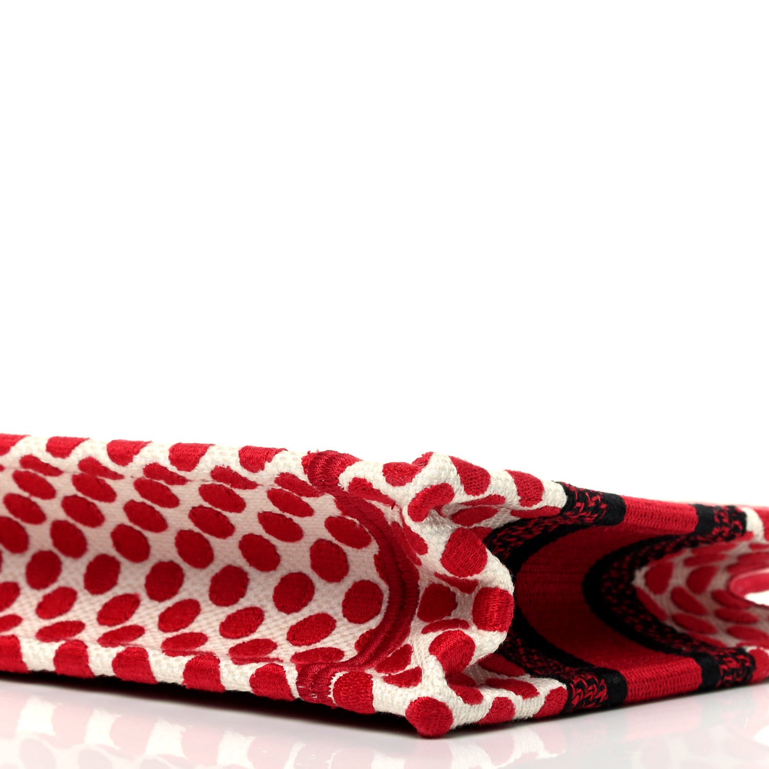 Christian Dior Canvas DiorAmour Dots Mini Book Tote Red 8 of 9