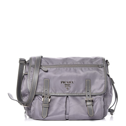 Prada Tessuto Nylon Vela Messenger Bag Grey 1 of 9