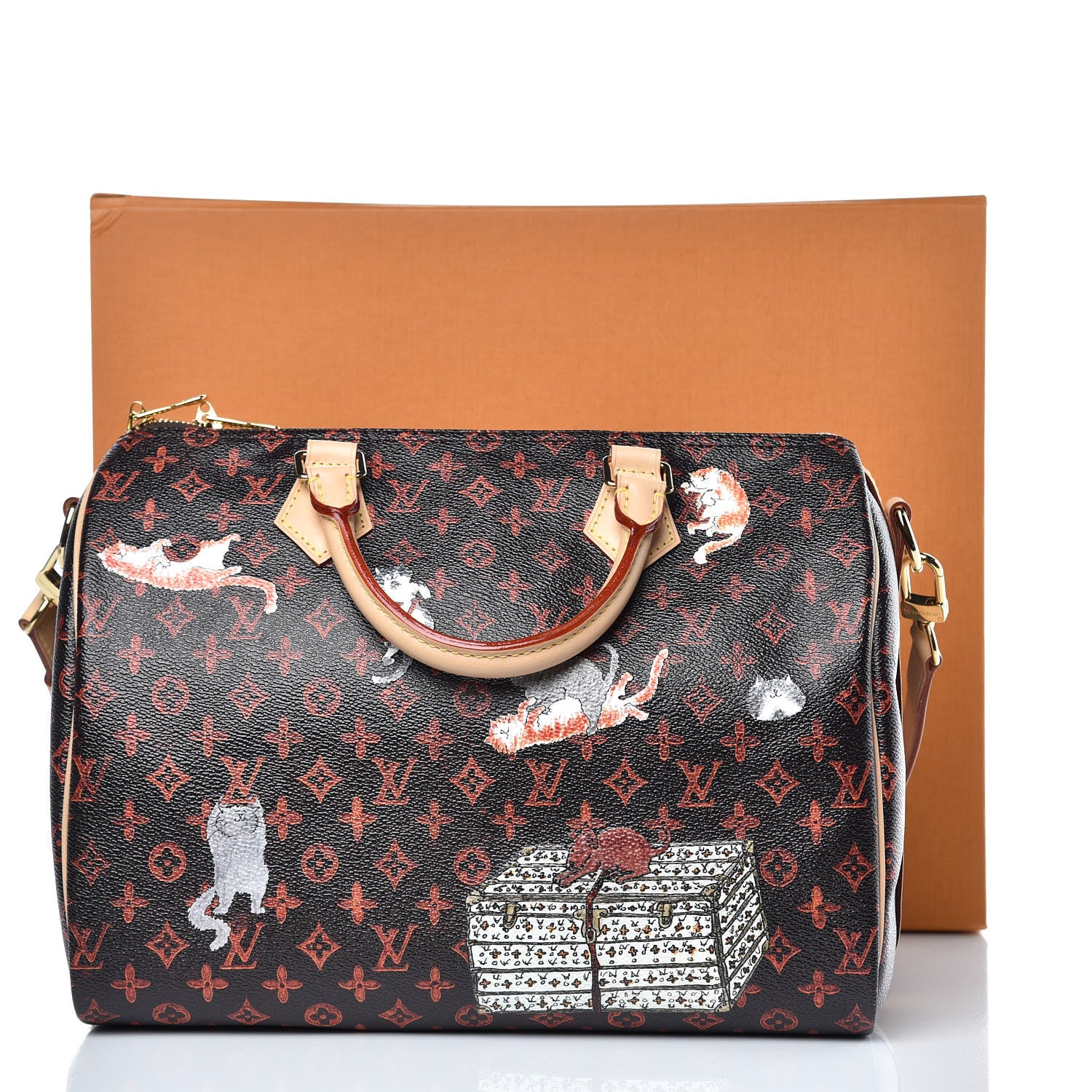 Louis Vuitton Catogram Speedy Bandouliere 30 Marron 8 of 8