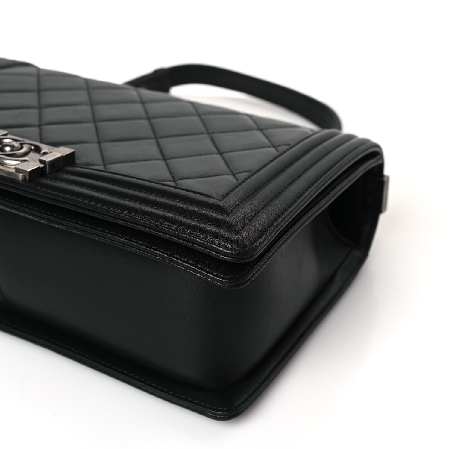 Chanel Lambskin Quilted Medium Boy Flap Black 9 of 9