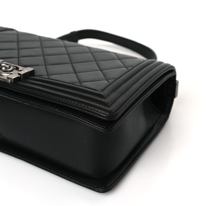 Chanel Lambskin Quilted Medium Boy Flap Black 9 of 9