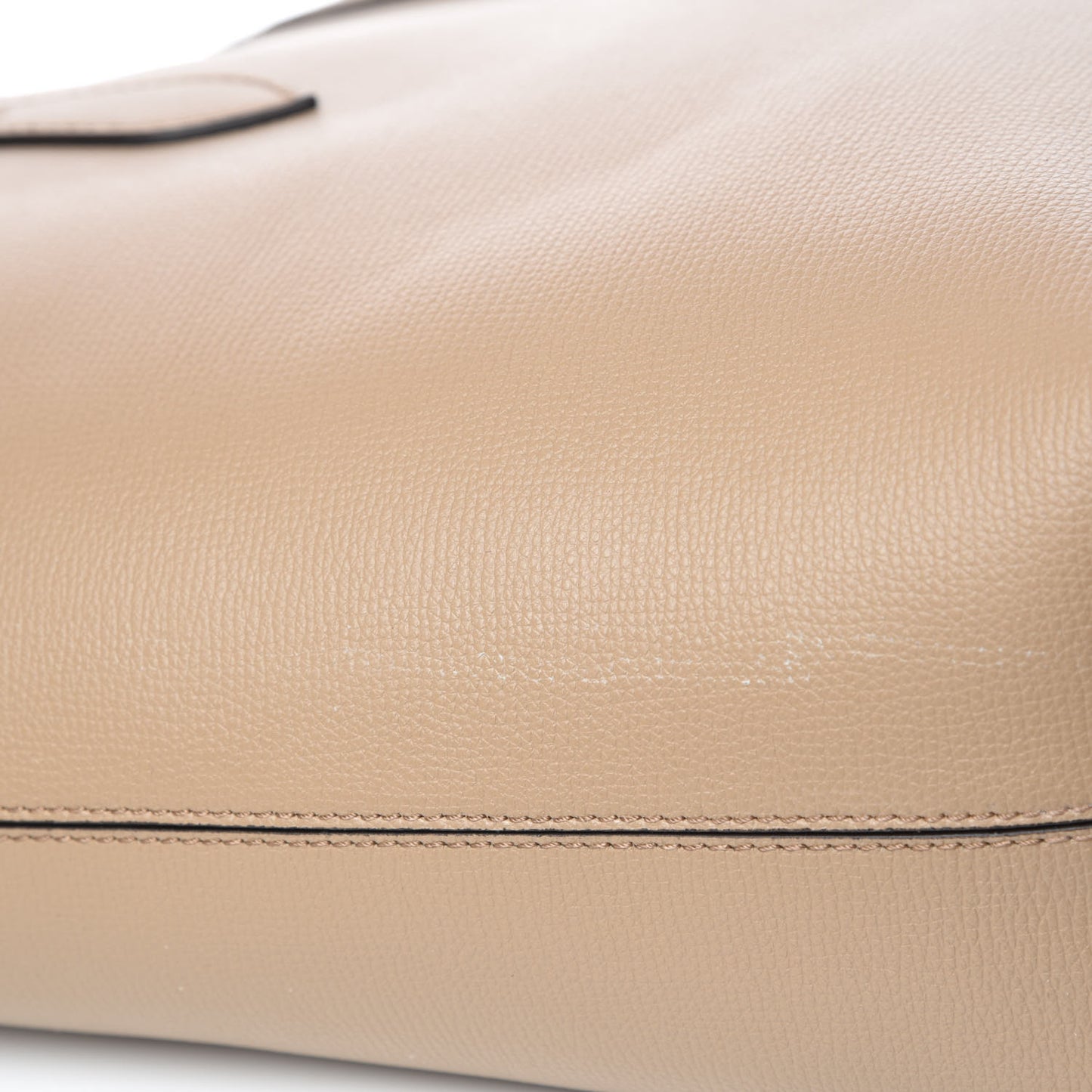 Grainy Calfskin Haymarket Check Medium Reversible Tote Camel