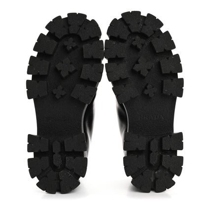 Prada Spazzolato Rois Monolith 55mm Derby Loafers 37 Black 6 of 10