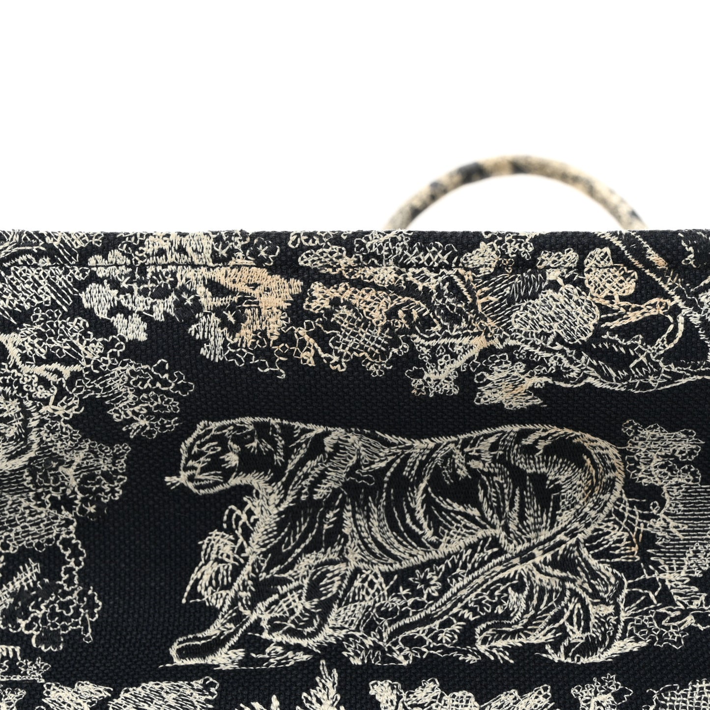 Canvas Embroidered Large Dioriviera Toile De Jouy Reverse Book Tote Blue
