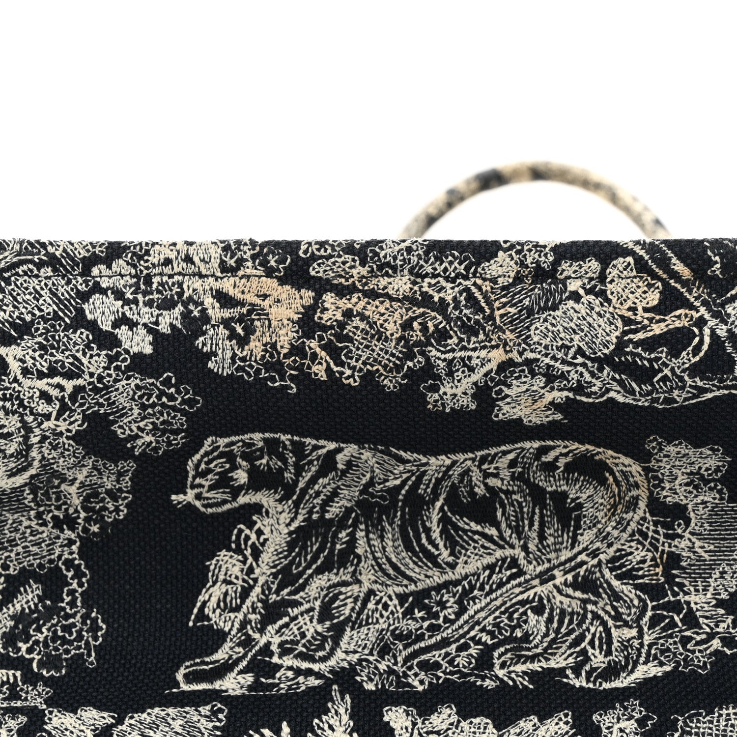 Christian Dior Canvas Embroidered Large Dioriviera Toile De Jouy Reverse Book Tote Blue 11 of 13