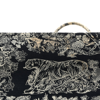 Christian Dior Canvas Embroidered Large Dioriviera Toile De Jouy Reverse Book Tote Blue 11 of 13