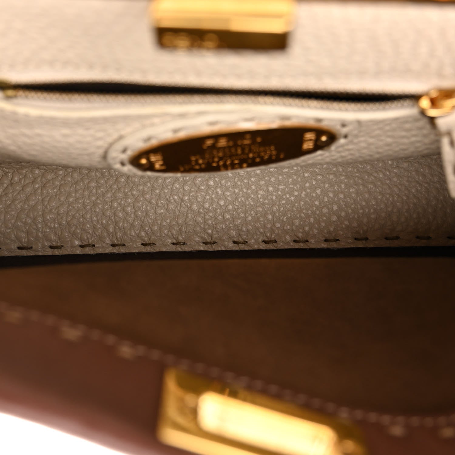 Fendi Cuoio Romano Snakeskin Selleria Bi-Color Mini Peekaboo Iconic Satchel Ghianda Camelia White 6 of 12