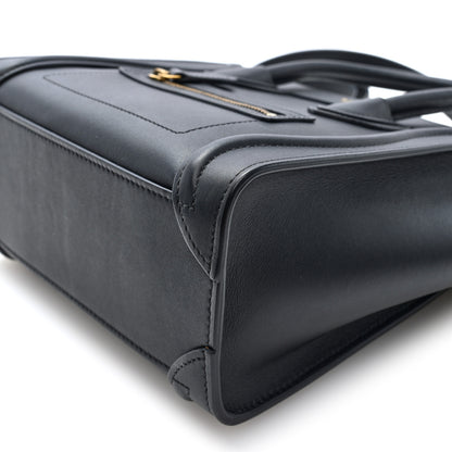 Celine Smooth Calfskin Nano Luggage Black 10 of 10