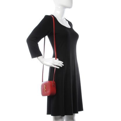 Saint Laurent Grain De Poudre Small Classic Monogram Camera Bag New Red 2 of 6