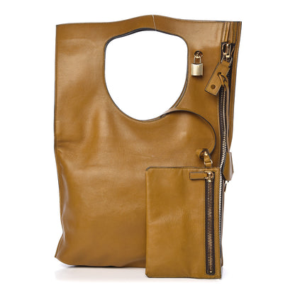 Tom Ford Ramskin Small Alix Padlock Zip Shoulder Bag Olive 1 of 11