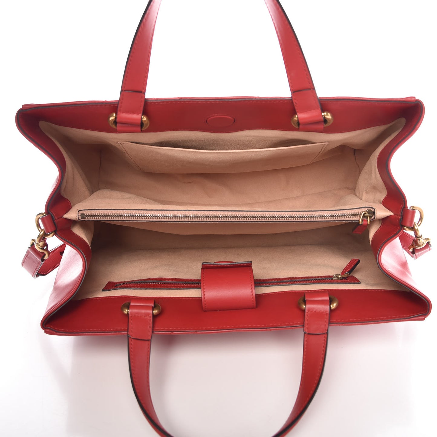 Calfskin Matelasse Medium GG Marmont Tote Hibiscus Red