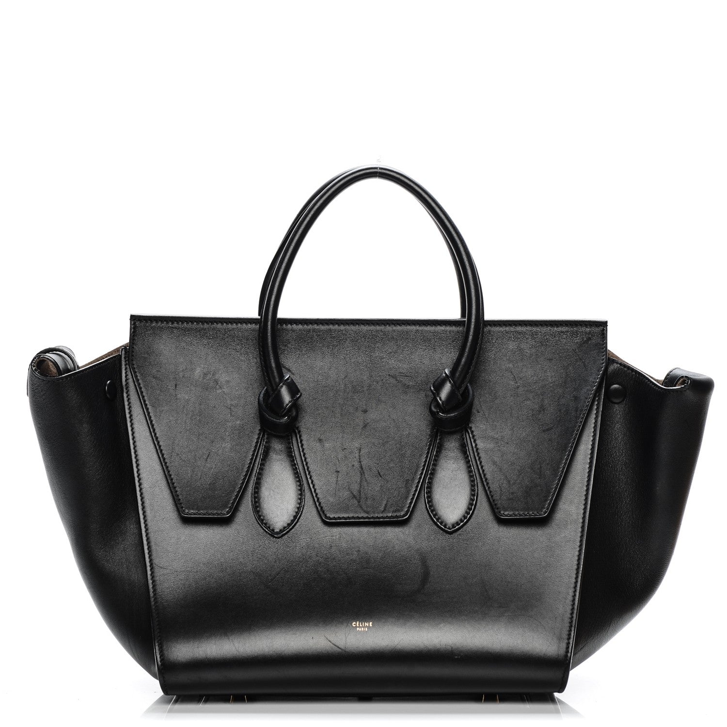 Celine Smooth Calfskin Small Tie Knot Tote Black 1 of 9