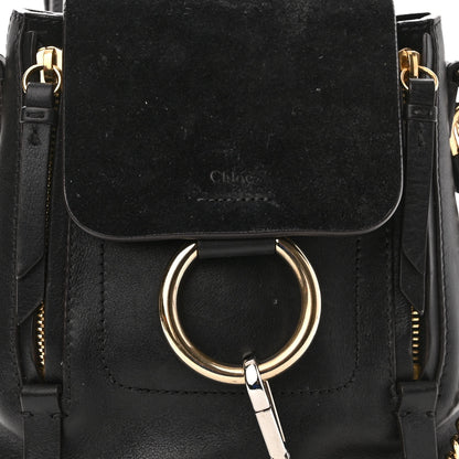 Chloe Suede Calfskin Mini Faye Backpack Black 8 of 10