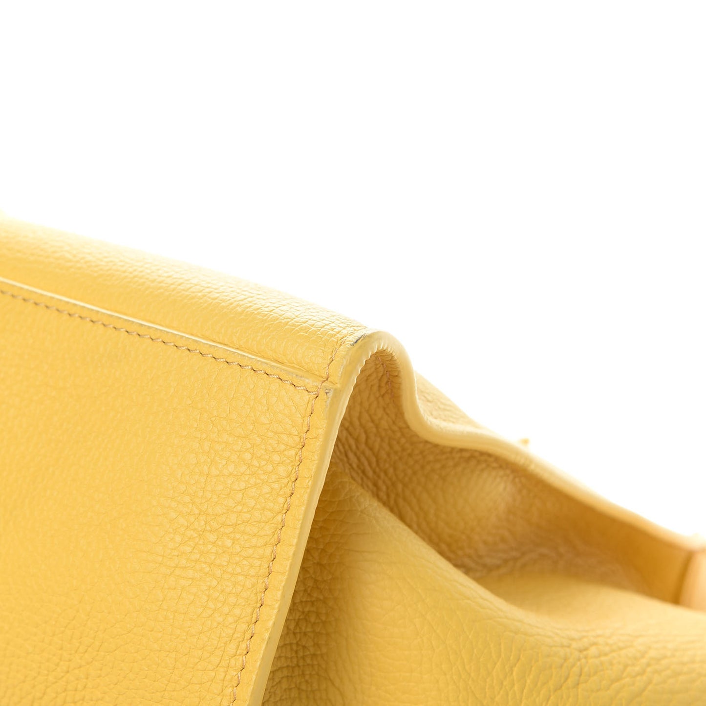 Supple Grained Calfskin Small Long Strap Big Bag Sunflower