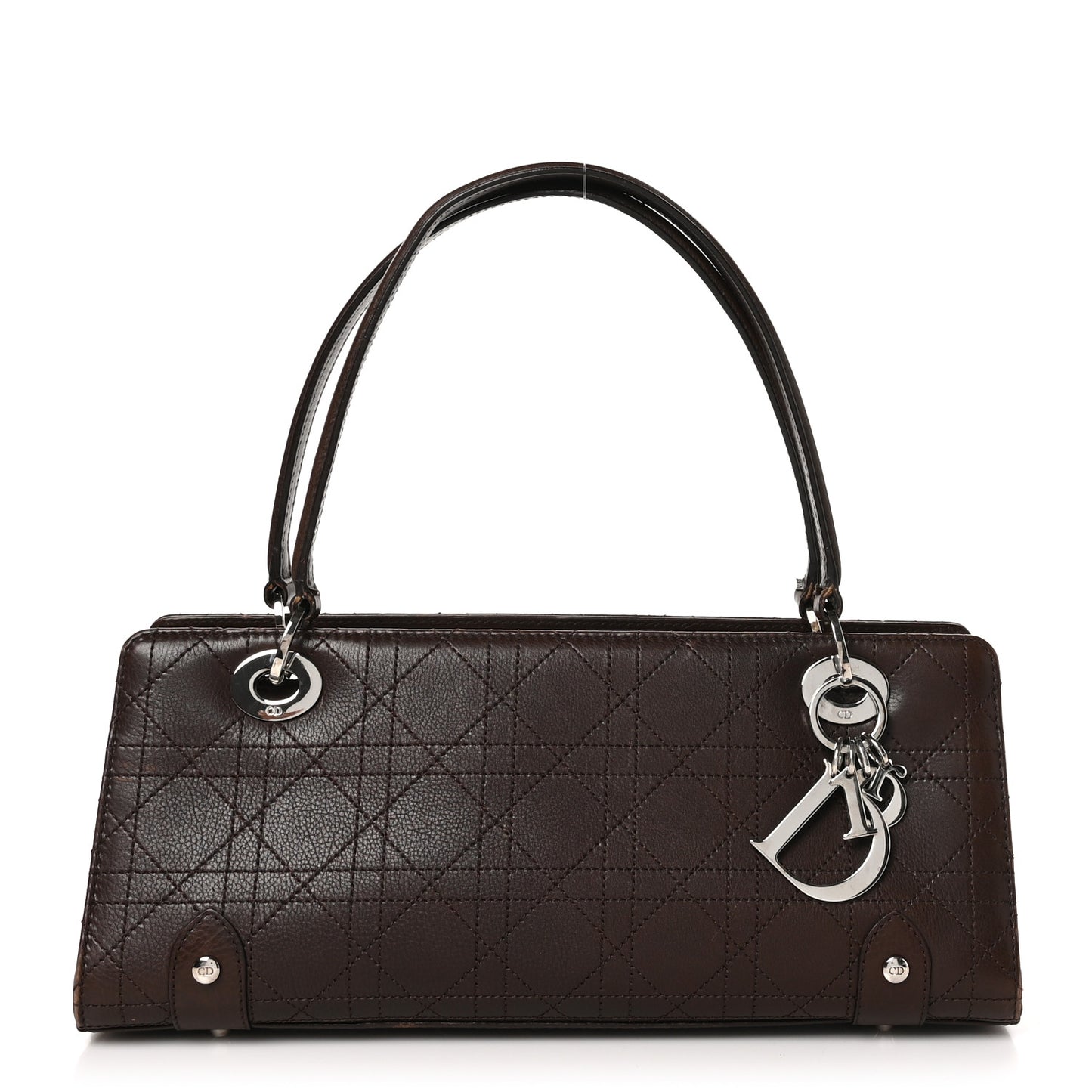 Cannage Stitched East West Lady Dior Brown