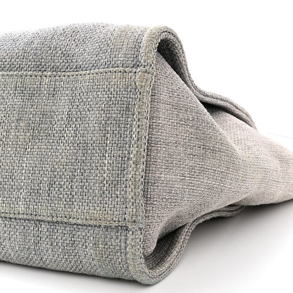 Chanel Woven Straw Large Deauville Tote Grey 10 of 18