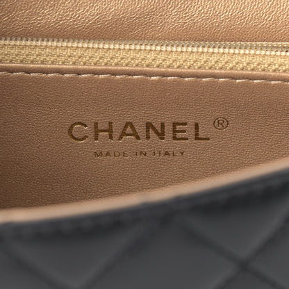 Chanel Lambskin Quilted Small Chic Pearls Flap Black 6 of 10