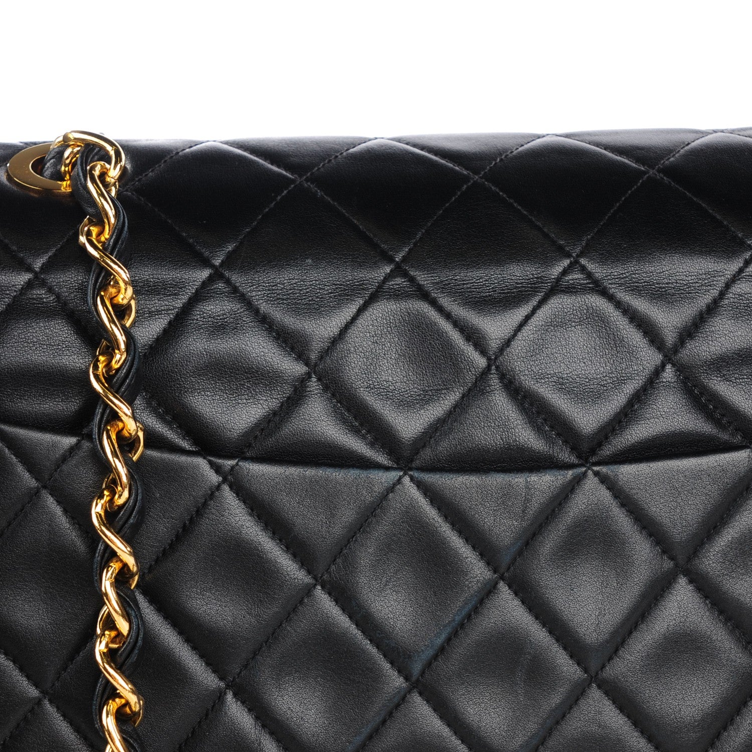 Chanel Lambskin Quilted XL Jumbo Single Flap Black 5 of 13