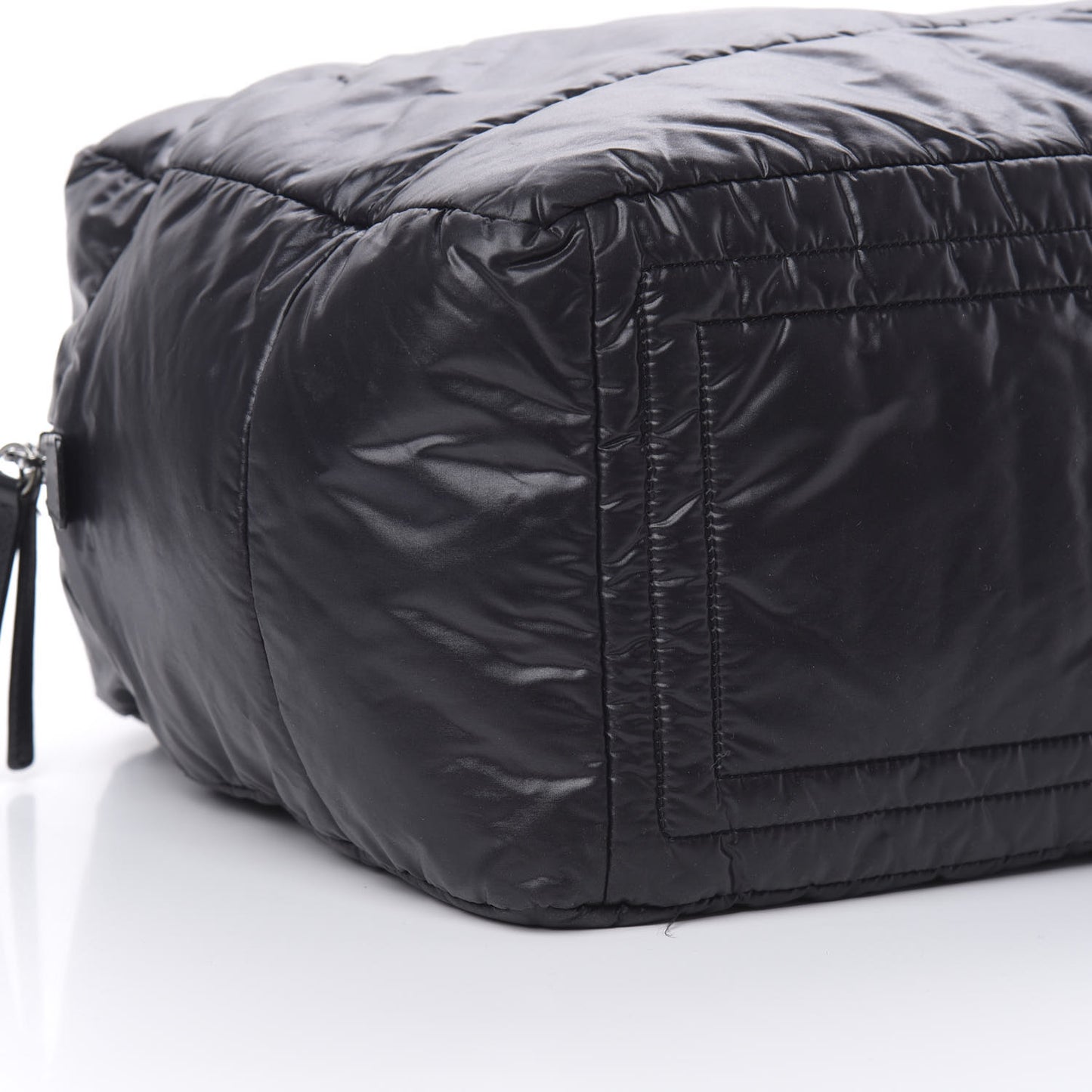 Nylon Quilted Large Coco Cocoon Tote Black