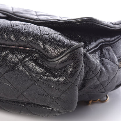 Chanel Crumpled Grained Calfskin Quilted Large Shiva Flap Black 10 of 10