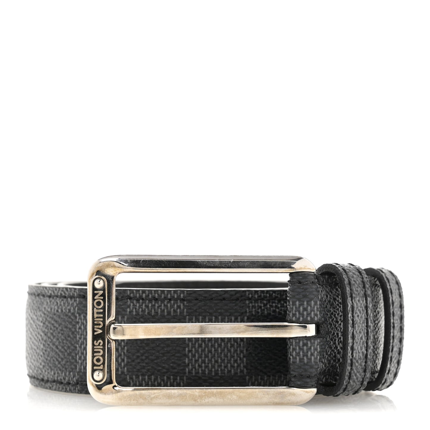 Damier Graphite Calfskin Belt 100 40 Black
