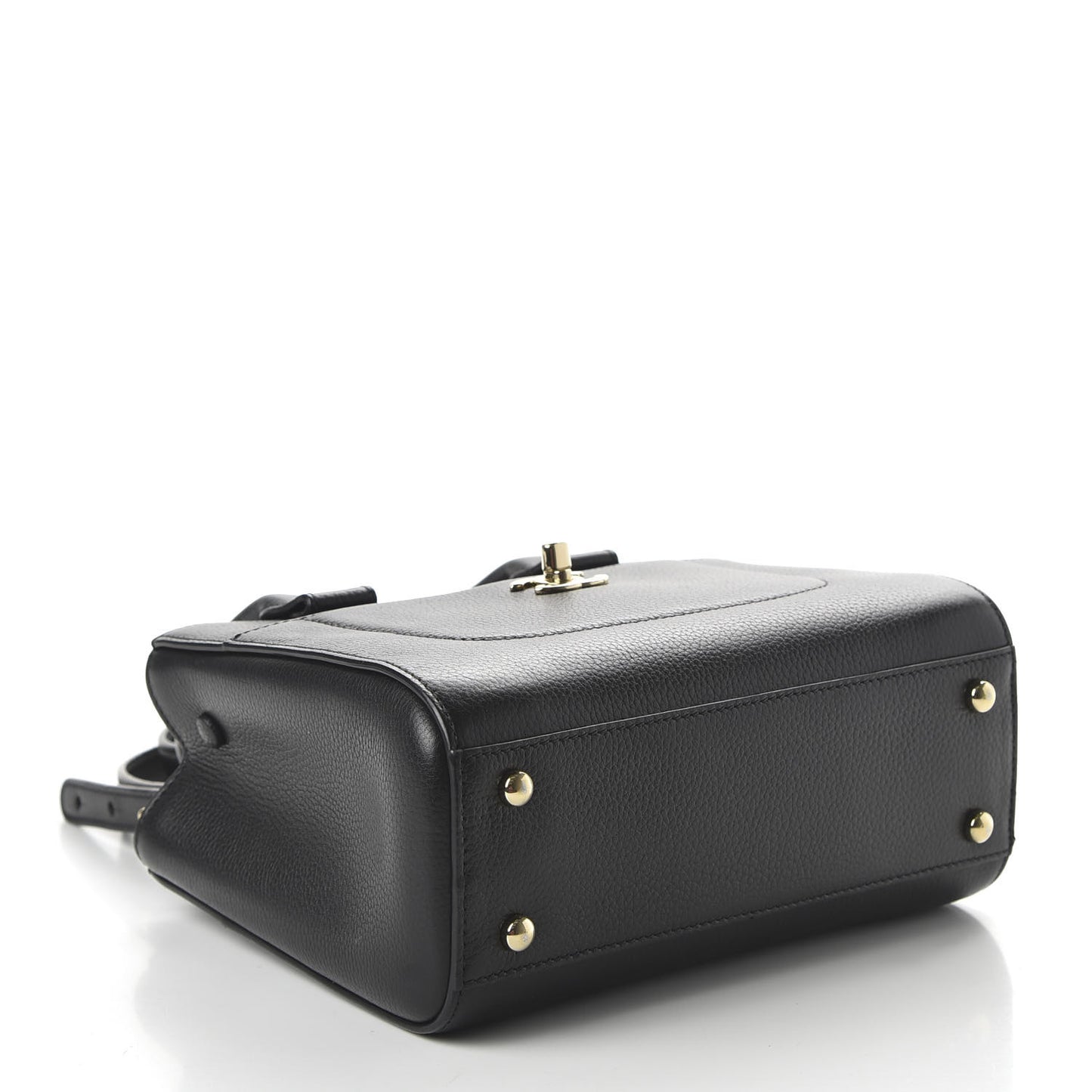 Grained Calfskin Mini Neo Executive Shopper Tote Black