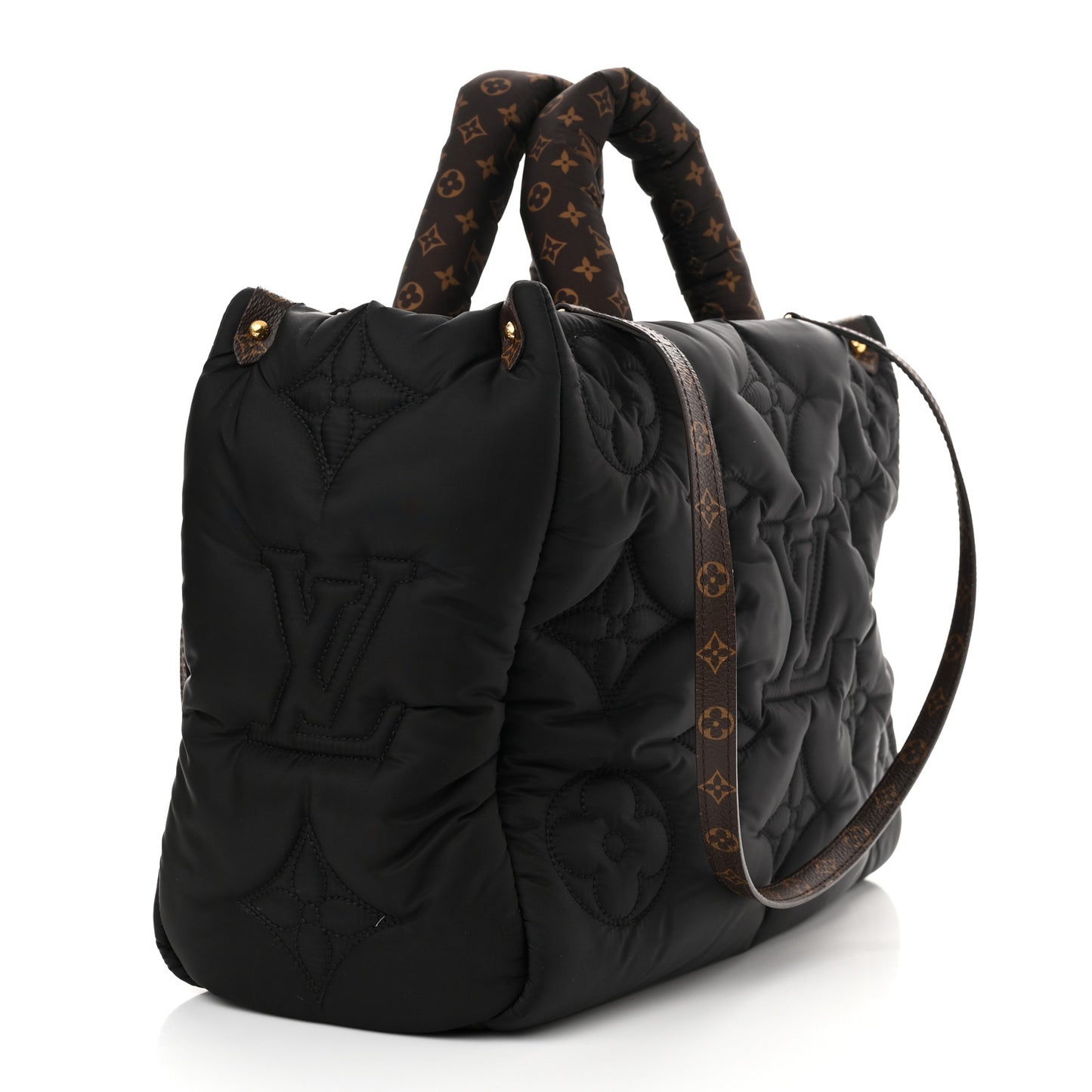 Econyl Monogram Pillow Giant Onthego MM Black