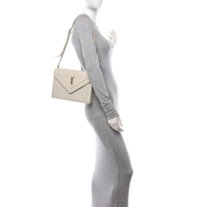 Saint Laurent Lambskin Quilted Medium Monogram Shoulder Bag Crema Soft 3 of 12