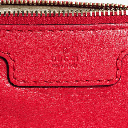 Gucci Calfskin Microguccissima Trim Medium Boston Raspberry Red 5 of 7