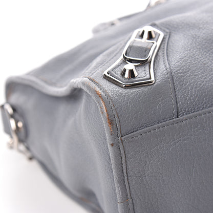 Balenciaga Chevre Silver Metallic Edge Hardware City Bleu Acier 18 of 27