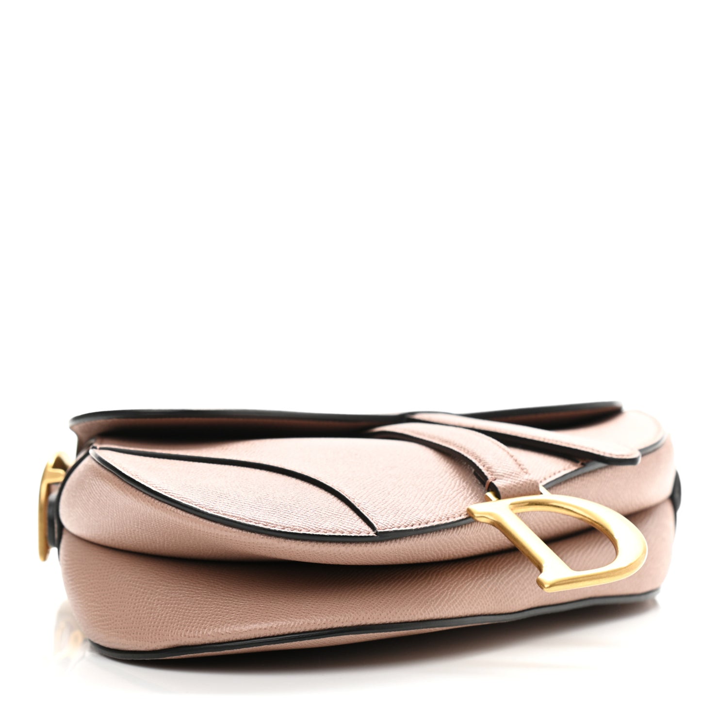 Grained Calfskin Saddle Bag Pink