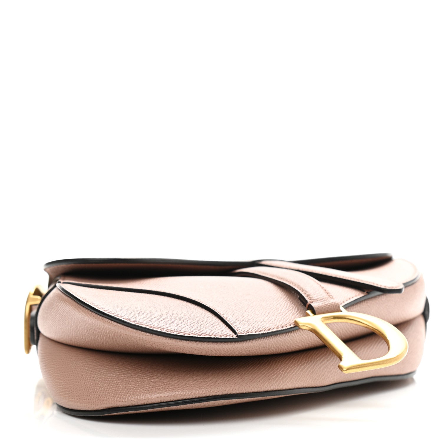 Christian Dior Grained Calfskin Saddle Bag Pink 4 of 9