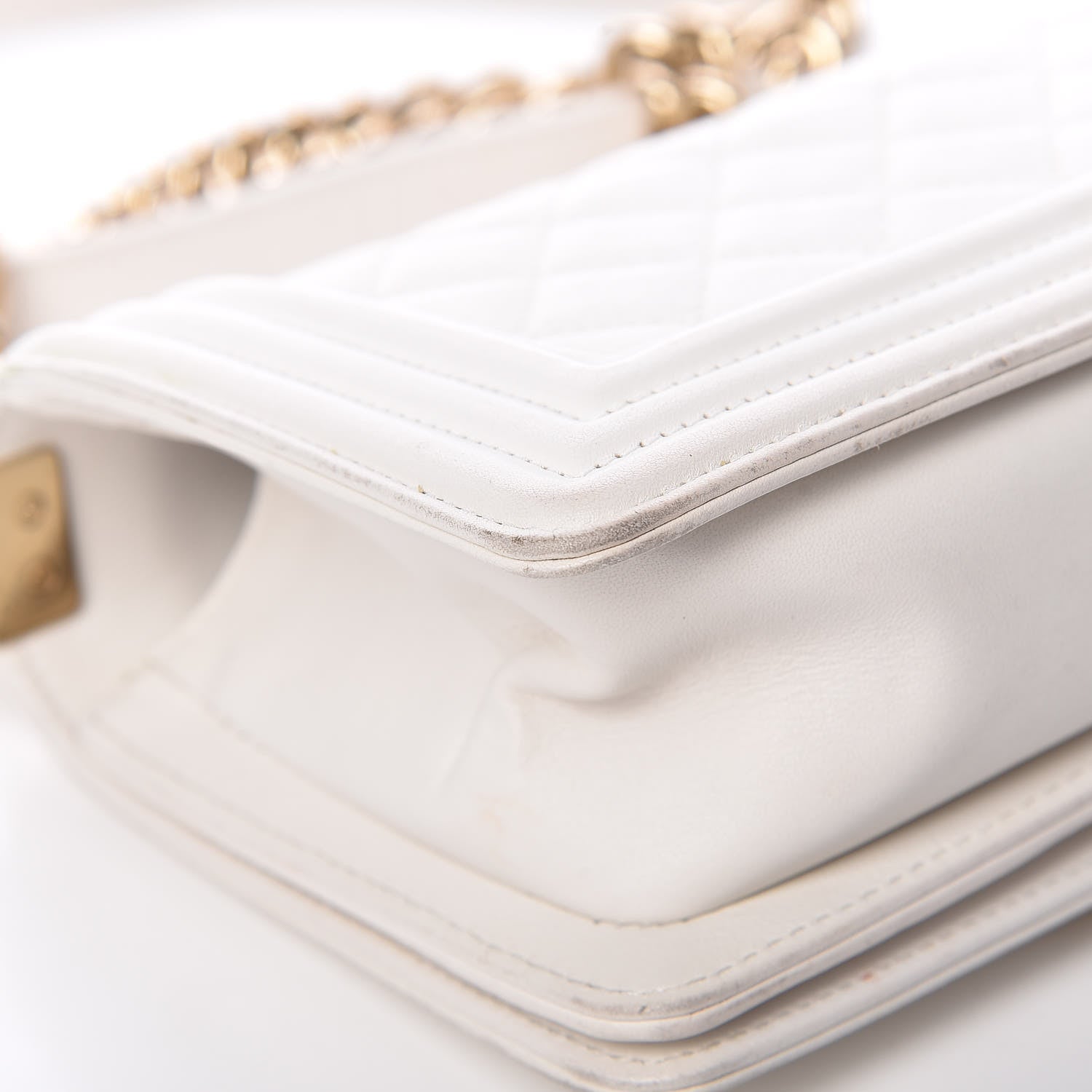 Chanel Calfskin Quilted Small Boy Flap White 11 of 19
