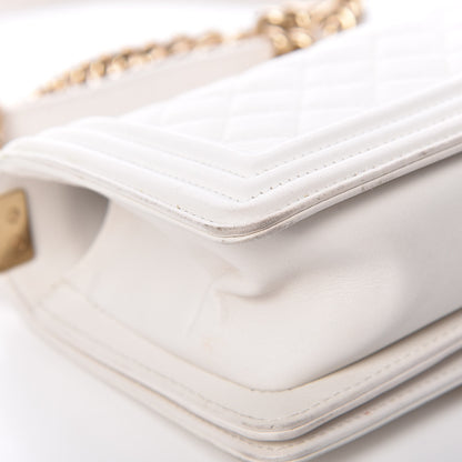 Chanel Calfskin Quilted Small Boy Flap White 11 of 19